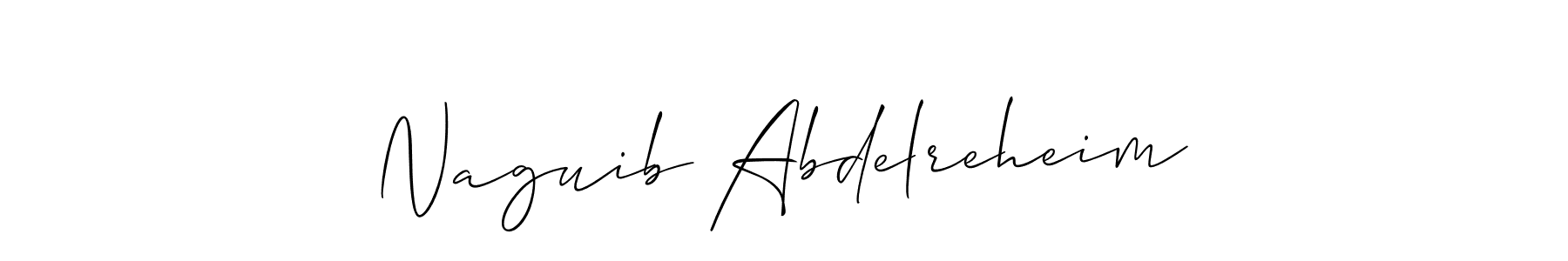 Allison_Script is a professional signature style that is perfect for those who want to add a touch of class to their signature. It is also a great choice for those who want to make their signature more unique. Get Naguib Abdelreheim name to fancy signature for free. Naguib Abdelreheim signature style 2 images and pictures png