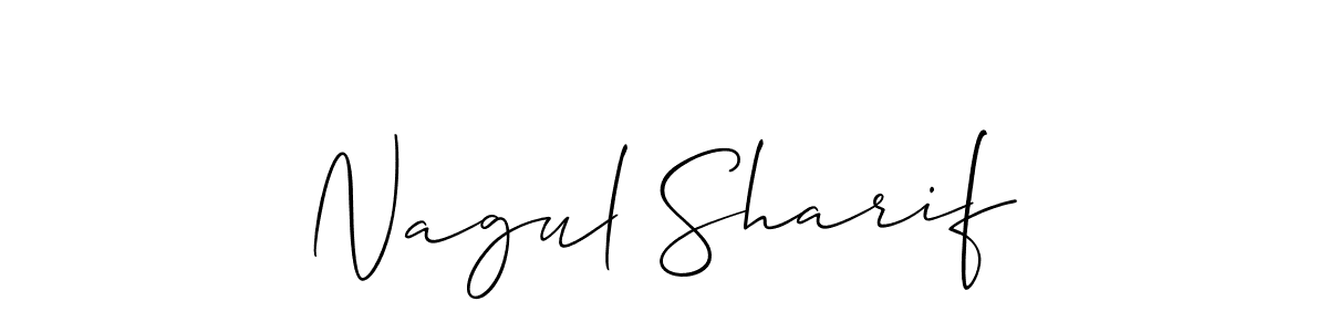 Make a short Nagul Sharif signature style. Manage your documents anywhere anytime using Allison_Script. Create and add eSignatures, submit forms, share and send files easily. Nagul Sharif signature style 2 images and pictures png