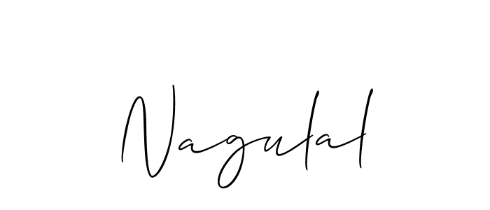 How to make Nagulal name signature. Use Allison_Script style for creating short signs online. This is the latest handwritten sign. Nagulal signature style 2 images and pictures png