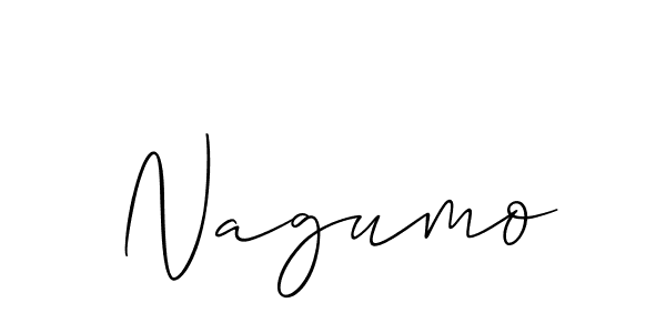 The best way (Allison_Script) to make a short signature is to pick only two or three words in your name. The name Nagumo include a total of six letters. For converting this name. Nagumo signature style 2 images and pictures png