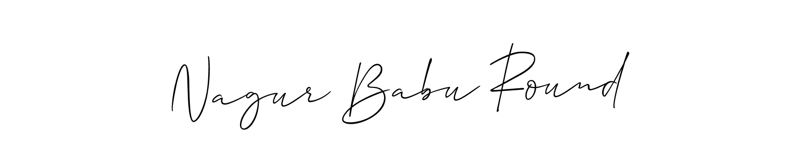 You can use this online signature creator to create a handwritten signature for the name Nagur Babu Round. This is the best online autograph maker. Nagur Babu Round signature style 2 images and pictures png