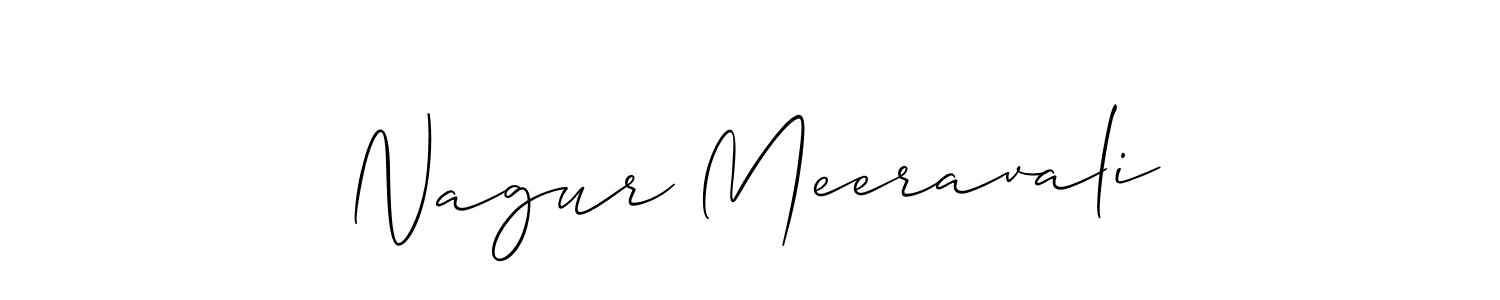 Create a beautiful signature design for name Nagur Meeravali. With this signature (Allison_Script) fonts, you can make a handwritten signature for free. Nagur Meeravali signature style 2 images and pictures png