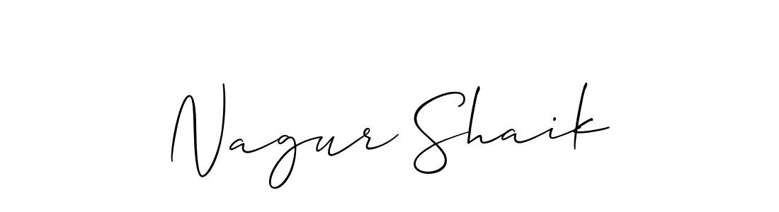 You should practise on your own different ways (Allison_Script) to write your name (Nagur Shaik) in signature. don't let someone else do it for you. Nagur Shaik signature style 2 images and pictures png