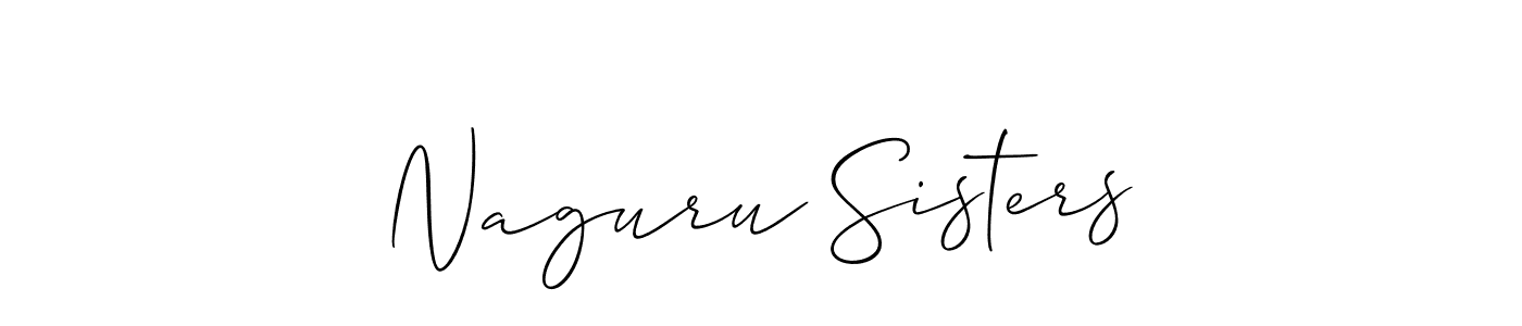 Make a beautiful signature design for name Naguru Sisters. Use this online signature maker to create a handwritten signature for free. Naguru Sisters signature style 2 images and pictures png