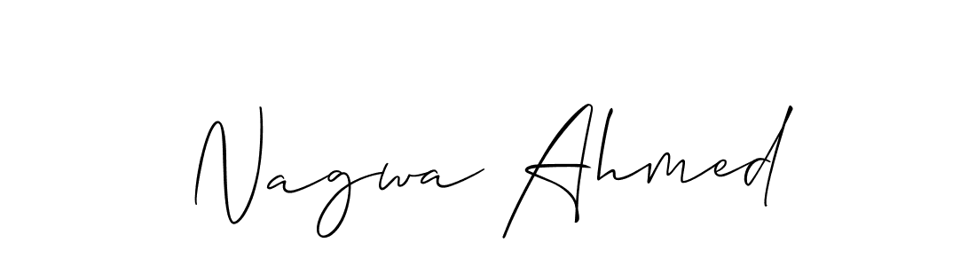 Also we have Nagwa Ahmed name is the best signature style. Create professional handwritten signature collection using Allison_Script autograph style. Nagwa Ahmed signature style 2 images and pictures png