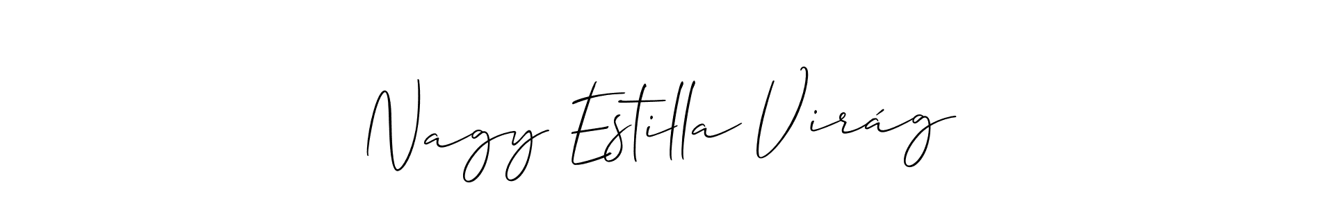 Design your own signature with our free online signature maker. With this signature software, you can create a handwritten (Allison_Script) signature for name Nagy Estilla Virág. Nagy Estilla Virág signature style 2 images and pictures png