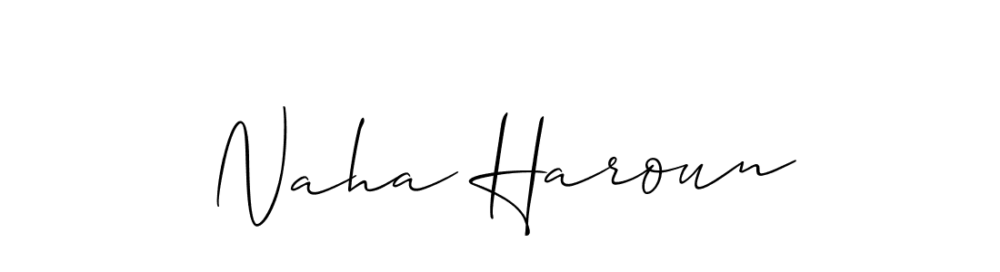 Naha Haroun stylish signature style. Best Handwritten Sign (Allison_Script) for my name. Handwritten Signature Collection Ideas for my name Naha Haroun. Naha Haroun signature style 2 images and pictures png