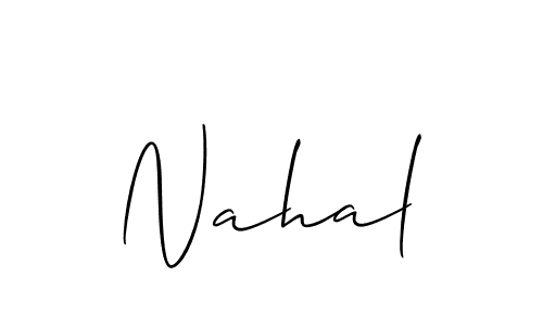 You should practise on your own different ways (Allison_Script) to write your name (Nahal) in signature. don't let someone else do it for you. Nahal signature style 2 images and pictures png