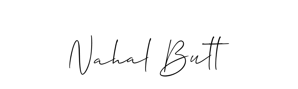 Allison_Script is a professional signature style that is perfect for those who want to add a touch of class to their signature. It is also a great choice for those who want to make their signature more unique. Get Nahal Butt name to fancy signature for free. Nahal Butt signature style 2 images and pictures png