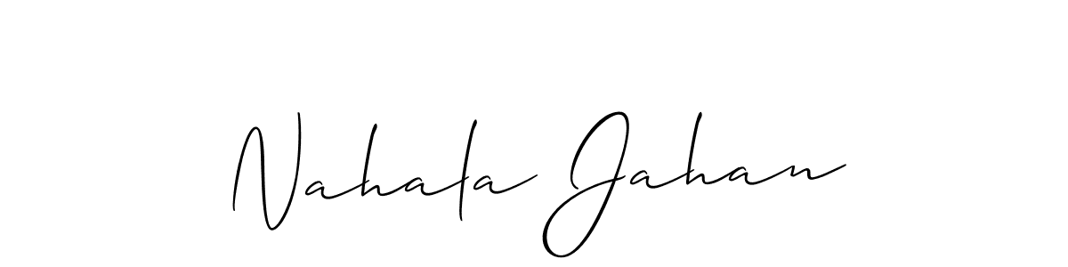 Nahala Jahan stylish signature style. Best Handwritten Sign (Allison_Script) for my name. Handwritten Signature Collection Ideas for my name Nahala Jahan. Nahala Jahan signature style 2 images and pictures png