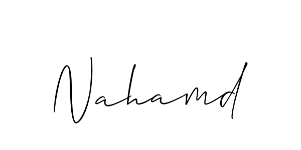It looks lik you need a new signature style for name Nahamd. Design unique handwritten (Allison_Script) signature with our free signature maker in just a few clicks. Nahamd signature style 2 images and pictures png