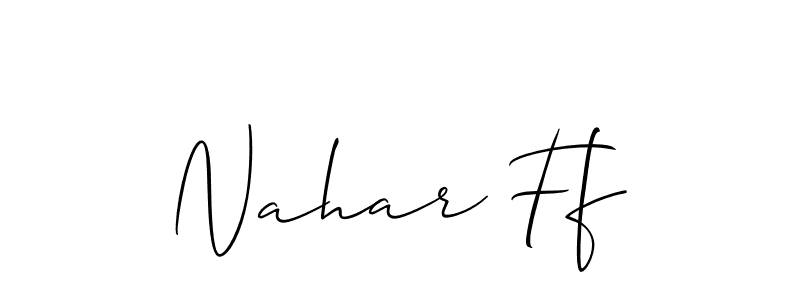 Nahar Ff stylish signature style. Best Handwritten Sign (Allison_Script) for my name. Handwritten Signature Collection Ideas for my name Nahar Ff. Nahar Ff signature style 2 images and pictures png