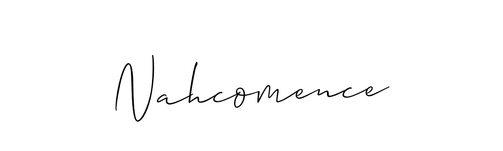 Here are the top 10 professional signature styles for the name Nahcomence. These are the best autograph styles you can use for your name. Nahcomence signature style 2 images and pictures png