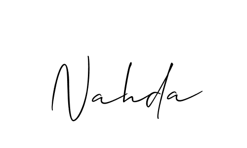 if you are searching for the best signature style for your name Nahda. so please give up your signature search. here we have designed multiple signature styles  using Allison_Script. Nahda signature style 2 images and pictures png