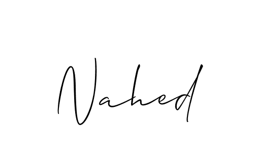 Also we have Nahed name is the best signature style. Create professional handwritten signature collection using Allison_Script autograph style. Nahed signature style 2 images and pictures png