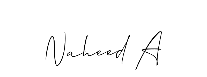 Create a beautiful signature design for name Naheed A. With this signature (Allison_Script) fonts, you can make a handwritten signature for free. Naheed A signature style 2 images and pictures png