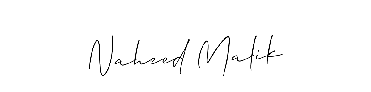 It looks lik you need a new signature style for name Naheed Malik. Design unique handwritten (Allison_Script) signature with our free signature maker in just a few clicks. Naheed Malik signature style 2 images and pictures png