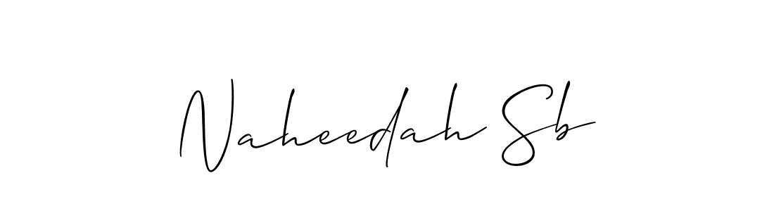 Similarly Allison_Script is the best handwritten signature design. Signature creator online .You can use it as an online autograph creator for name Naheedah Sb. Naheedah Sb signature style 2 images and pictures png