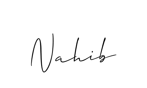 if you are searching for the best signature style for your name Nahib. so please give up your signature search. here we have designed multiple signature styles  using Allison_Script. Nahib signature style 2 images and pictures png