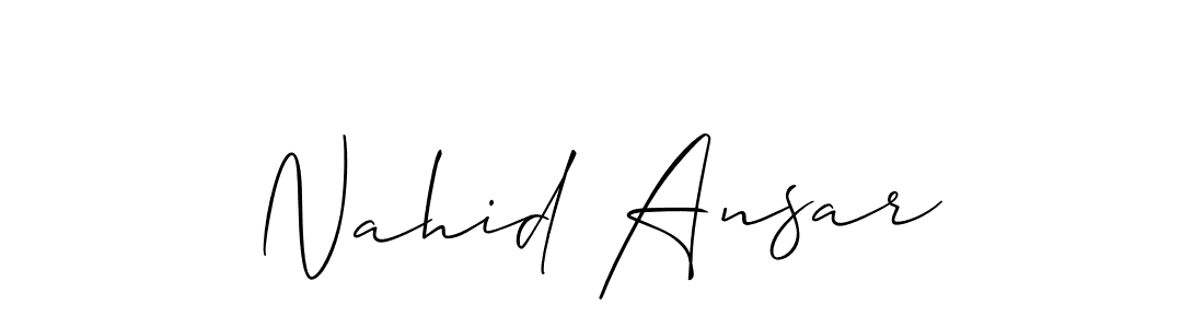 if you are searching for the best signature style for your name Nahid Ansar. so please give up your signature search. here we have designed multiple signature styles  using Allison_Script. Nahid Ansar signature style 2 images and pictures png