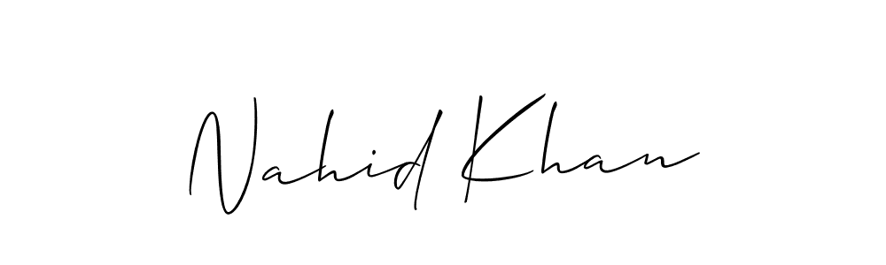 Nahid Khan stylish signature style. Best Handwritten Sign (Allison_Script) for my name. Handwritten Signature Collection Ideas for my name Nahid Khan. Nahid Khan signature style 2 images and pictures png