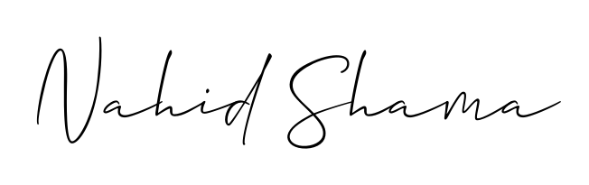 Make a beautiful signature design for name Nahid Shama. Use this online signature maker to create a handwritten signature for free. Nahid Shama signature style 2 images and pictures png
