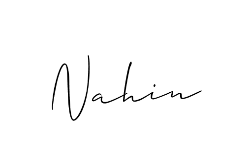 Nahin stylish signature style. Best Handwritten Sign (Allison_Script) for my name. Handwritten Signature Collection Ideas for my name Nahin. Nahin signature style 2 images and pictures png