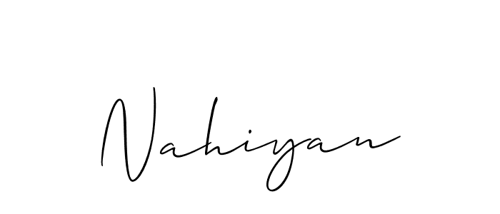 How to make Nahiyan name signature. Use Allison_Script style for creating short signs online. This is the latest handwritten sign. Nahiyan signature style 2 images and pictures png