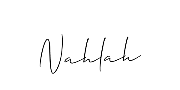 The best way (Allison_Script) to make a short signature is to pick only two or three words in your name. The name Nahlah include a total of six letters. For converting this name. Nahlah signature style 2 images and pictures png
