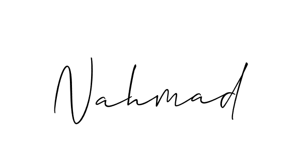 How to make Nahmad signature? Allison_Script is a professional autograph style. Create handwritten signature for Nahmad name. Nahmad signature style 2 images and pictures png