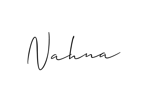 Also we have Nahna name is the best signature style. Create professional handwritten signature collection using Allison_Script autograph style. Nahna signature style 2 images and pictures png
