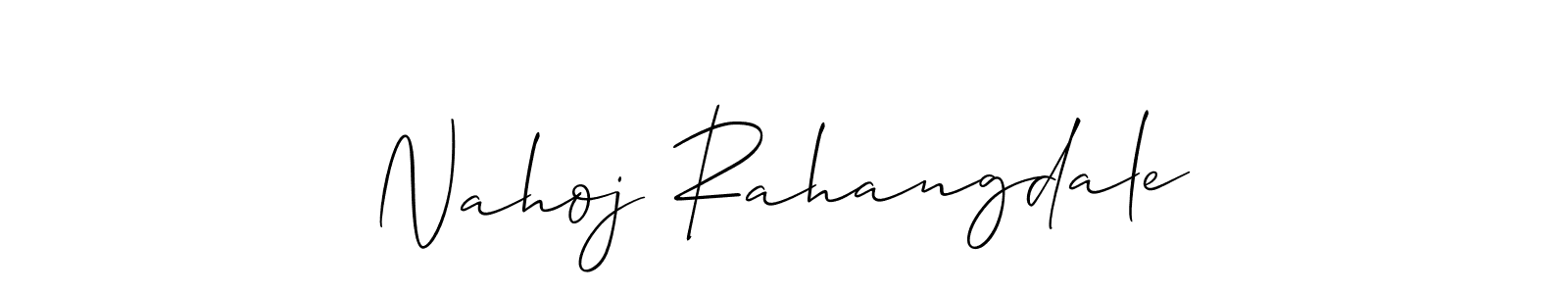 Check out images of Autograph of Nahoj Rahangdale name. Actor Nahoj Rahangdale Signature Style. Allison_Script is a professional sign style online. Nahoj Rahangdale signature style 2 images and pictures png