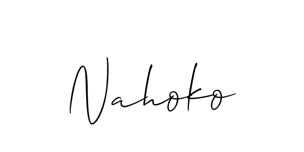This is the best signature style for the Nahoko name. Also you like these signature font (Allison_Script). Mix name signature. Nahoko signature style 2 images and pictures png