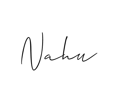 It looks lik you need a new signature style for name Nahu. Design unique handwritten (Allison_Script) signature with our free signature maker in just a few clicks. Nahu signature style 2 images and pictures png