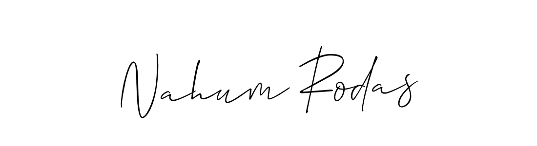 Also we have Nahum Rodas name is the best signature style. Create professional handwritten signature collection using Allison_Script autograph style. Nahum Rodas signature style 2 images and pictures png