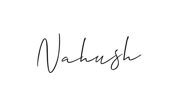 How to make Nahush signature? Allison_Script is a professional autograph style. Create handwritten signature for Nahush name. Nahush signature style 2 images and pictures png