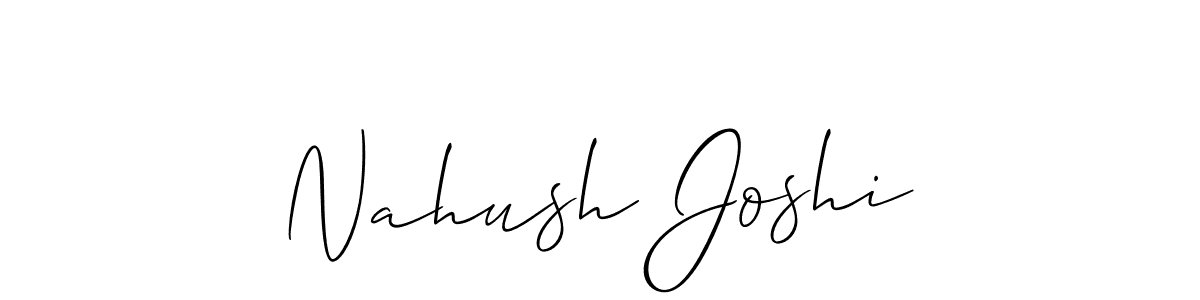 How to make Nahush Joshi name signature. Use Allison_Script style for creating short signs online. This is the latest handwritten sign. Nahush Joshi signature style 2 images and pictures png