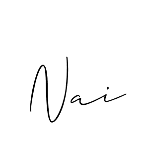 Create a beautiful signature design for name Nai. With this signature (Allison_Script) fonts, you can make a handwritten signature for free. Nai signature style 2 images and pictures png