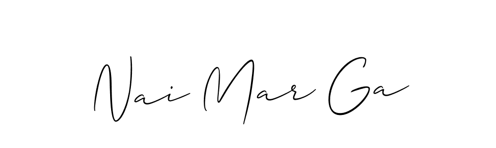 Design your own signature with our free online signature maker. With this signature software, you can create a handwritten (Allison_Script) signature for name Nai Mar Ga. Nai Mar Ga signature style 2 images and pictures png