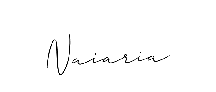 Allison_Script is a professional signature style that is perfect for those who want to add a touch of class to their signature. It is also a great choice for those who want to make their signature more unique. Get Naiaria name to fancy signature for free. Naiaria signature style 2 images and pictures png