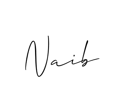 The best way (Allison_Script) to make a short signature is to pick only two or three words in your name. The name Naib include a total of six letters. For converting this name. Naib signature style 2 images and pictures png