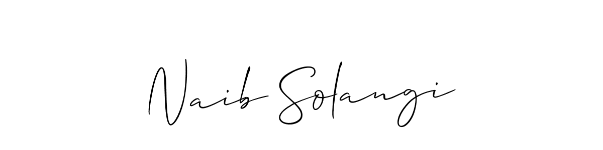 Make a beautiful signature design for name Naib Solangi. With this signature (Allison_Script) style, you can create a handwritten signature for free. Naib Solangi signature style 2 images and pictures png