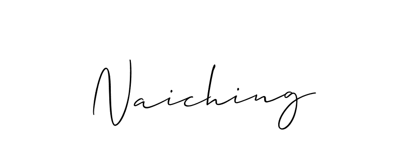 How to Draw Naiching signature style? Allison_Script is a latest design signature styles for name Naiching. Naiching signature style 2 images and pictures png