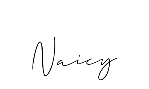 Also You can easily find your signature by using the search form. We will create Naicy name handwritten signature images for you free of cost using Allison_Script sign style. Naicy signature style 2 images and pictures png