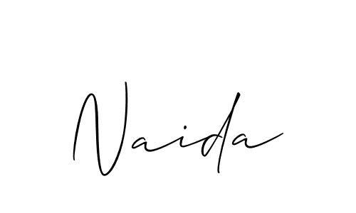 Also You can easily find your signature by using the search form. We will create Naida name handwritten signature images for you free of cost using Allison_Script sign style. Naida signature style 2 images and pictures png