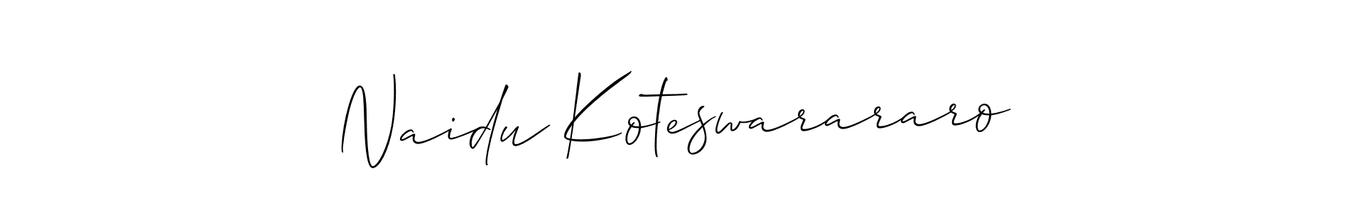 Use a signature maker to create a handwritten signature online. With this signature software, you can design (Allison_Script) your own signature for name Naidu Koteswarararo. Naidu Koteswarararo signature style 2 images and pictures png