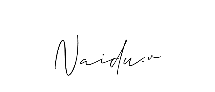 Here are the top 10 professional signature styles for the name Naidu.v. These are the best autograph styles you can use for your name. Naidu.v signature style 2 images and pictures png