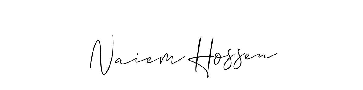 Also we have Naiem Hossen name is the best signature style. Create professional handwritten signature collection using Allison_Script autograph style. Naiem Hossen signature style 2 images and pictures png