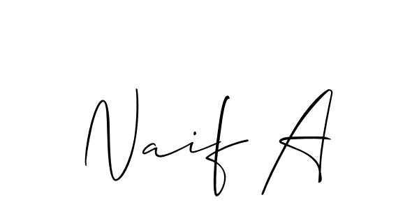 It looks lik you need a new signature style for name Naif A. Design unique handwritten (Allison_Script) signature with our free signature maker in just a few clicks. Naif A signature style 2 images and pictures png