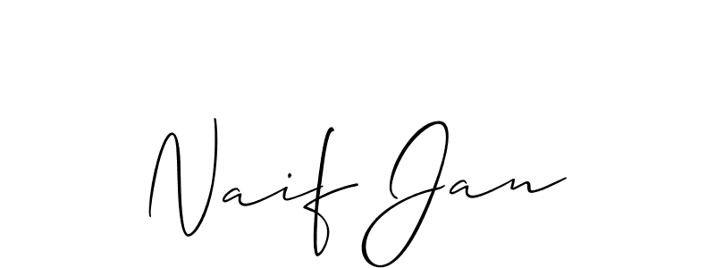 Best and Professional Signature Style for Naif Jan. Allison_Script Best Signature Style Collection. Naif Jan signature style 2 images and pictures png